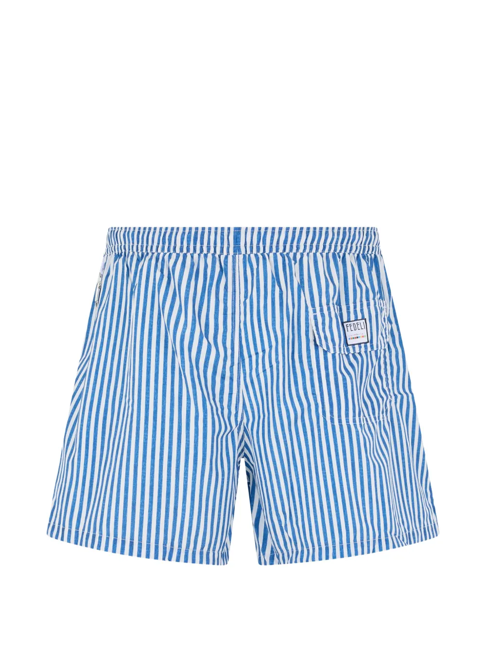 Fedeli striped drawstring swim shorts - Blu