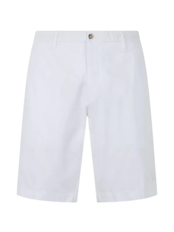Fedeli Button-fastening Bermuda Shorts in White