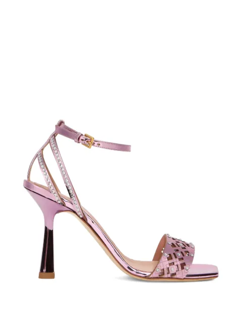 Alberta Ferretti crystal-embellished woven sandals