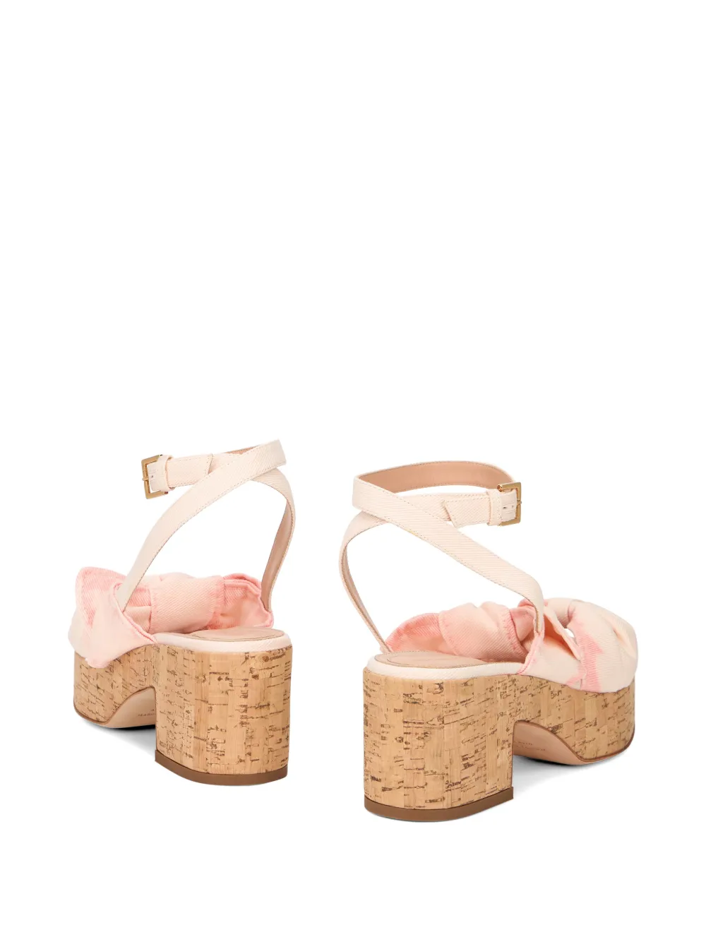 Alberta Ferretti knot-detail platform sandals Roze