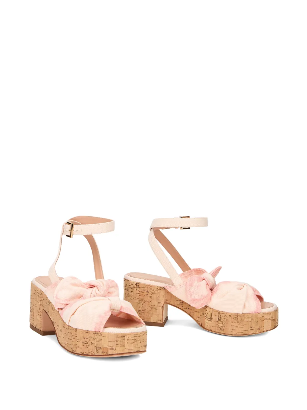 Alberta Ferretti knot-detail platform sandals Roze