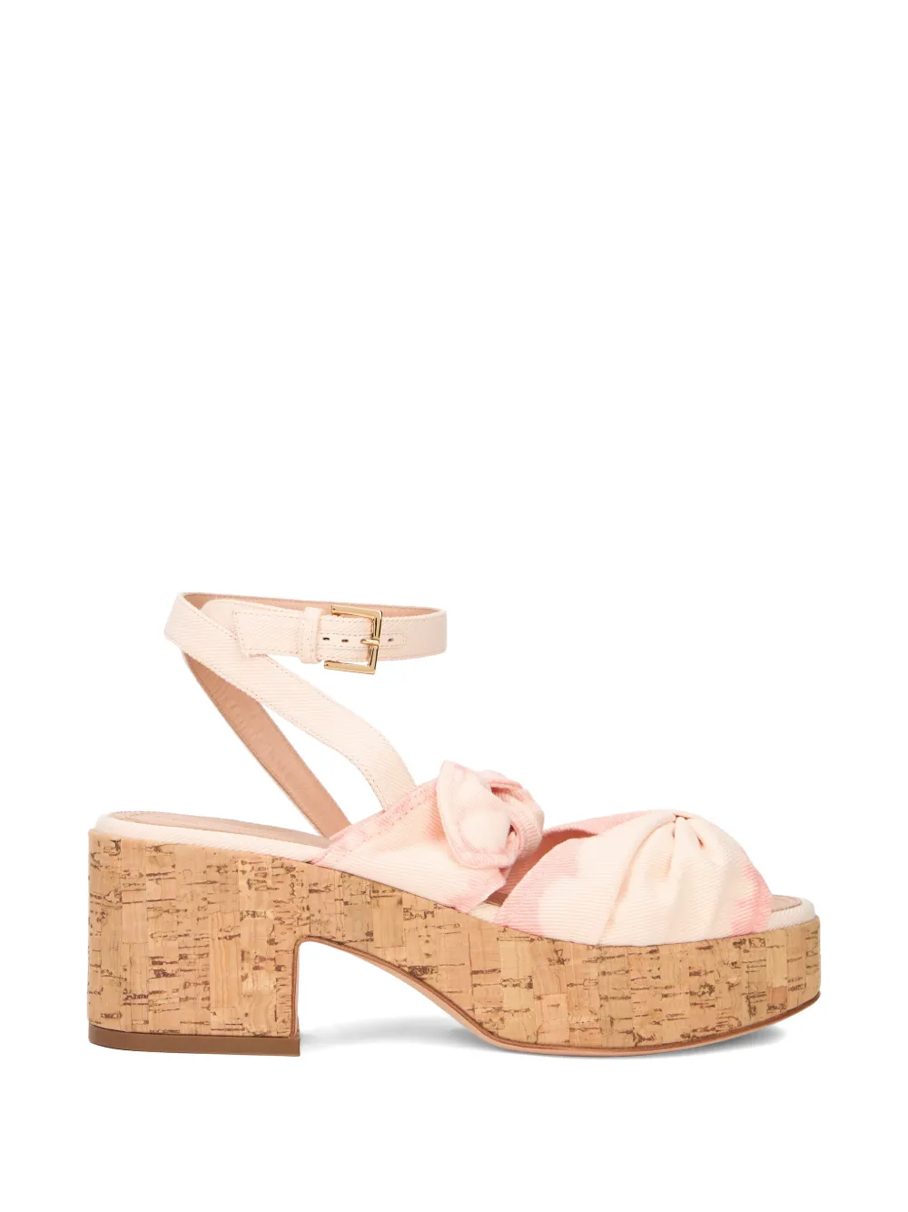 Alberta Ferretti knot-detail platform sandals - Pink