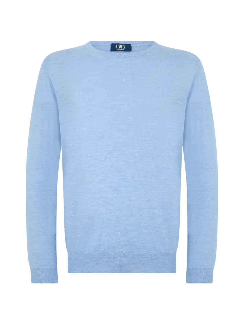 Fedeli round-neck long-sleeve sweater - Blu