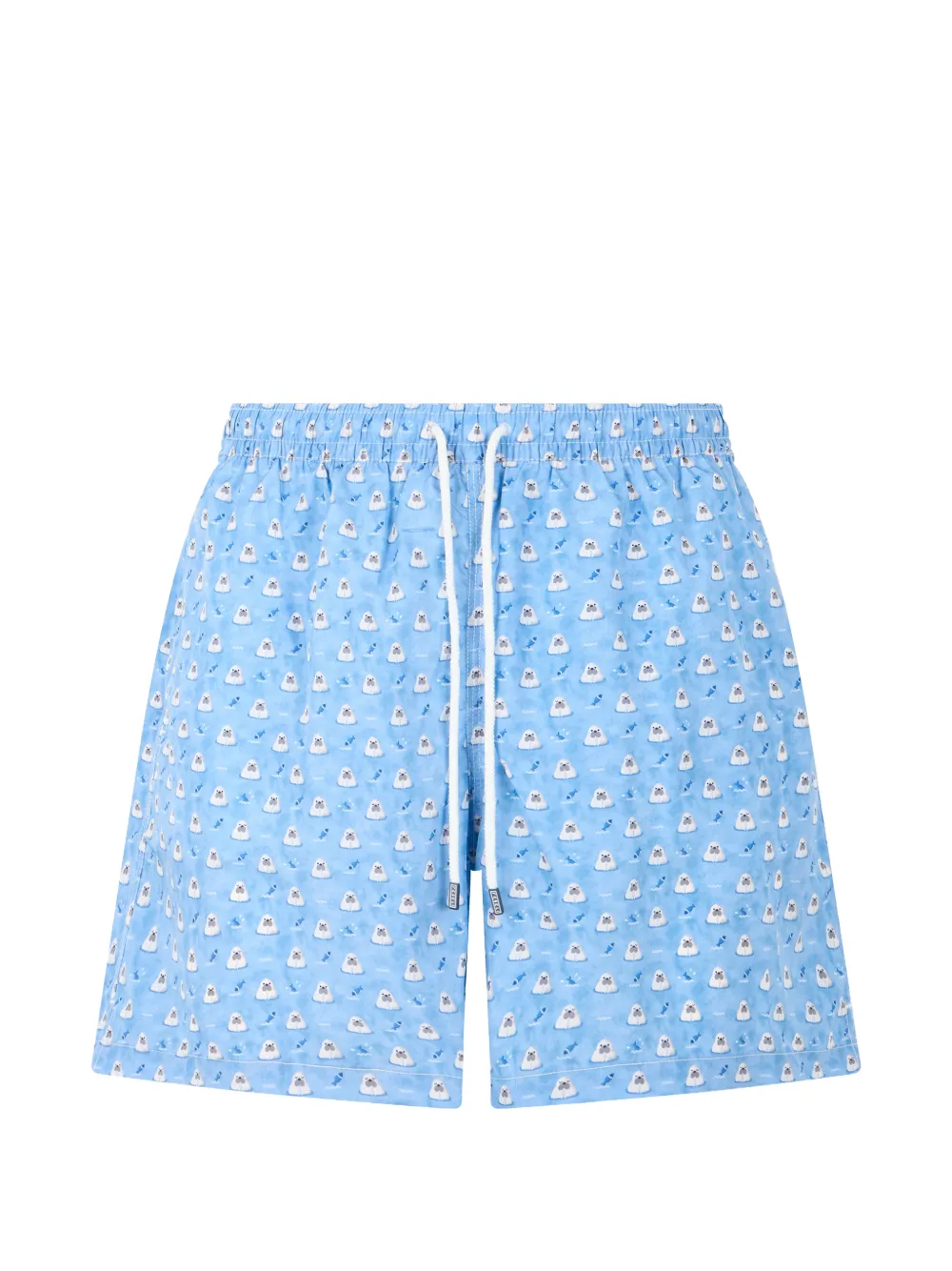 Fedeli graphic-print drawstring swim shorts - Blu