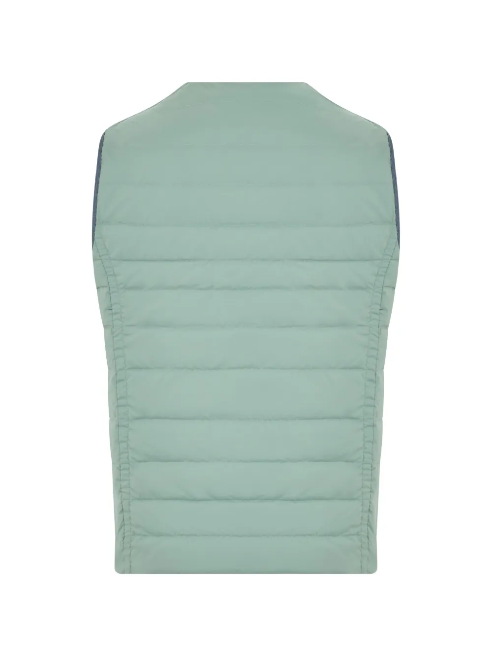 Fedeli Quilted V-neck Gilet in Green, view 2
