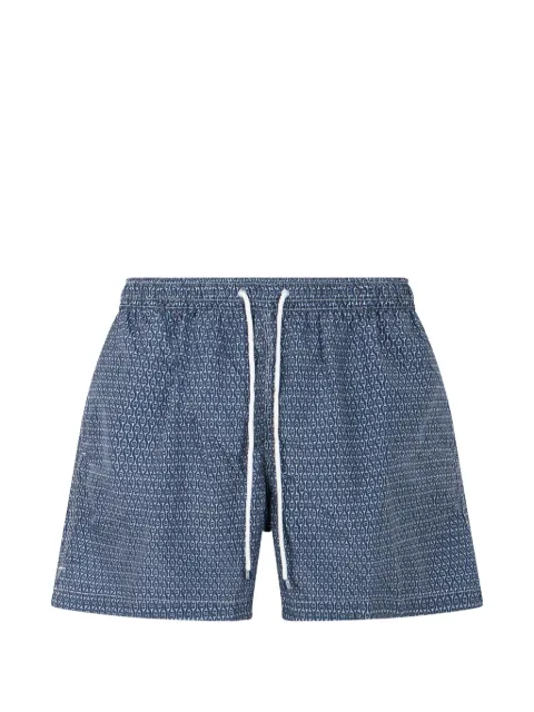 Fedeli geometric-print drawstring swim shorts