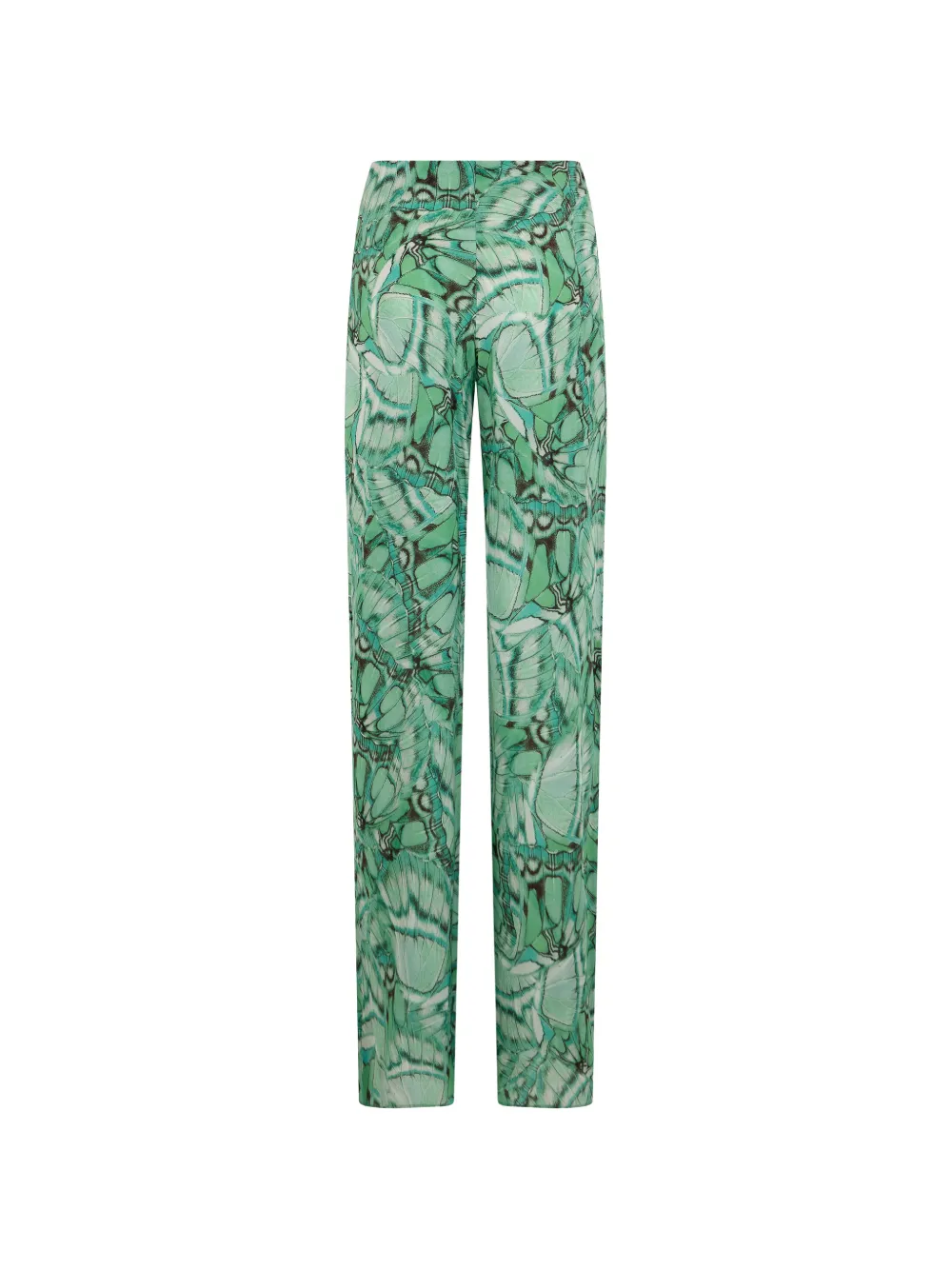 Alberta Ferretti Palazzo broek met vlinderprint Groen