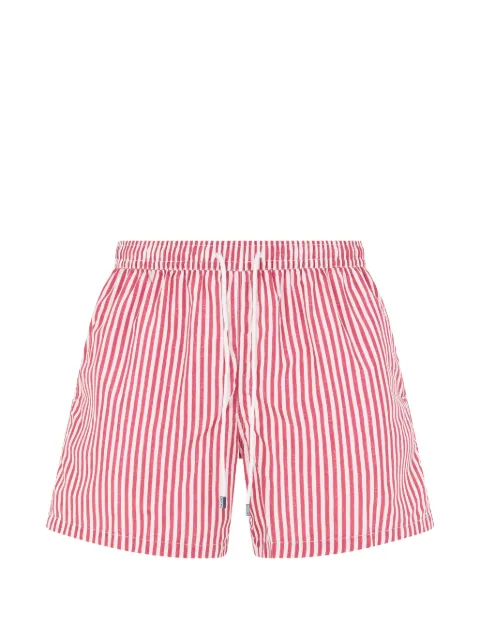 Fedeli striped drawstring-waist swim shorts