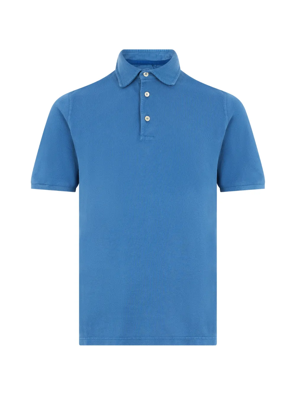 Fedeli short-sleeve cotton polo shirt - Blu