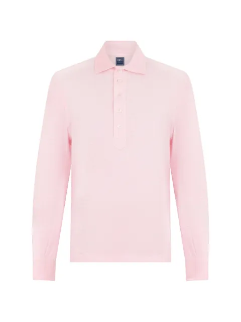 Fedeli long-sleeve button-fastening polo shirt