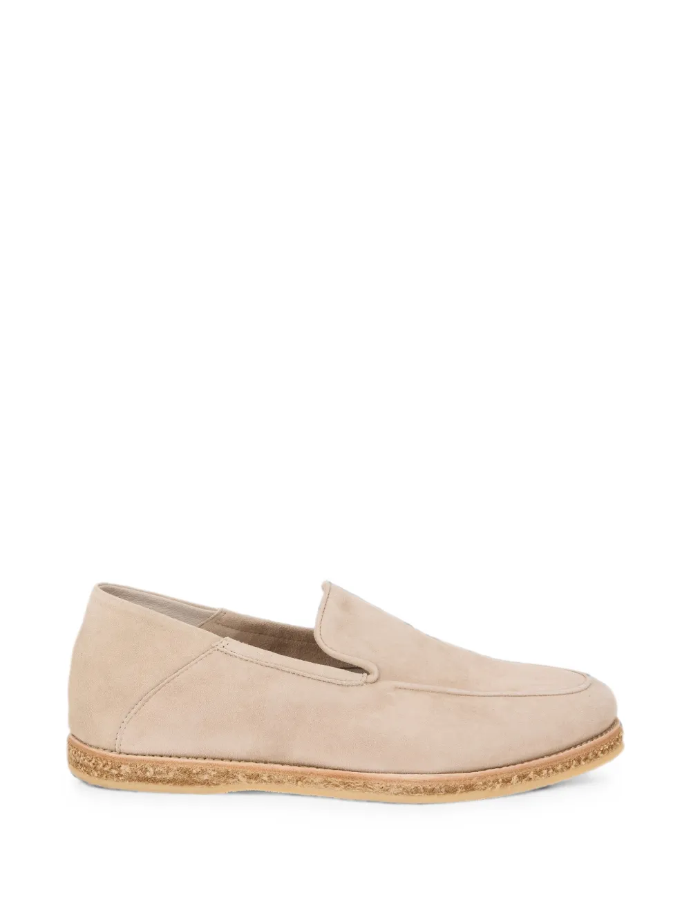 Fedeli slip-on leather moccasins - Nude