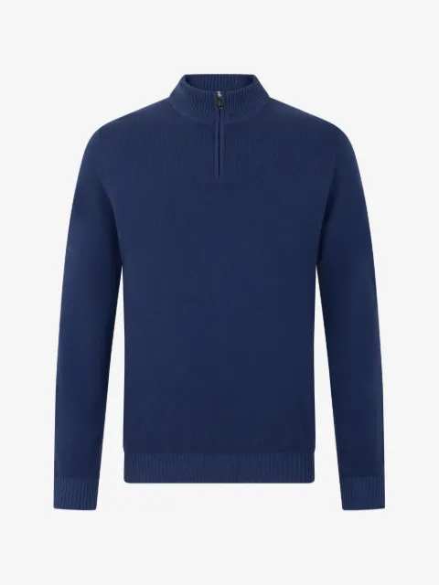 Fedeli pull en coton à col zippé