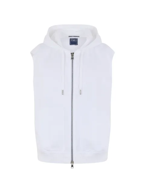 Fedeli sleeveless zip-up hoodie