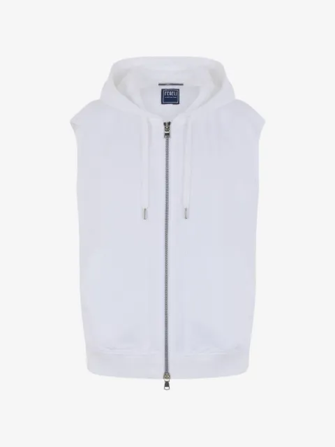 Fedeli sleeveless zip-up hoodie