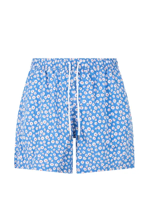 Fedeli floral-print drawstring swim shorts
