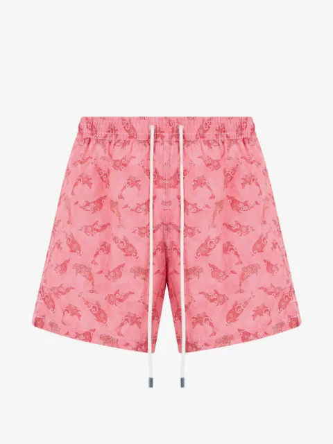 Fedeli dolphin-print drawstring swim shorts