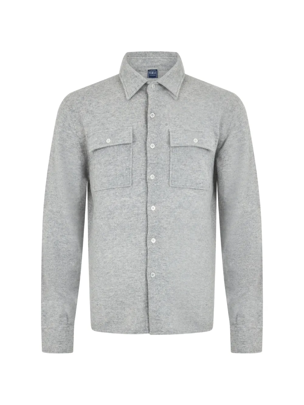 Fedeli knit button-up sweater - Grau
