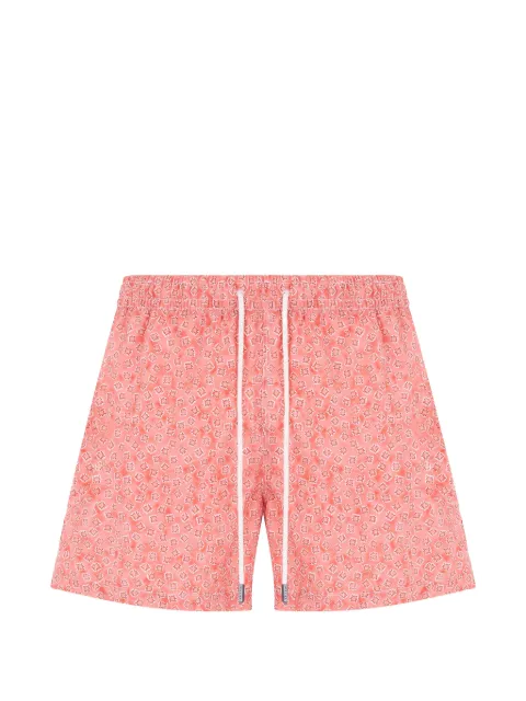 Fedeli geometric-print drawstring swim shorts