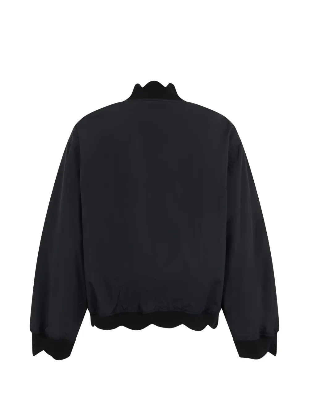 Moschino Bomberjack met gewelfde afwerking en logoprint Zwart