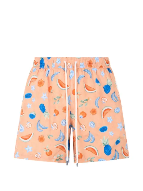 Fedeli fruit-print drawstring swim shorts