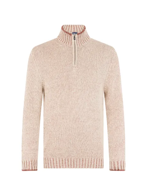 Fedeli quarter-zip marl-knit sweater