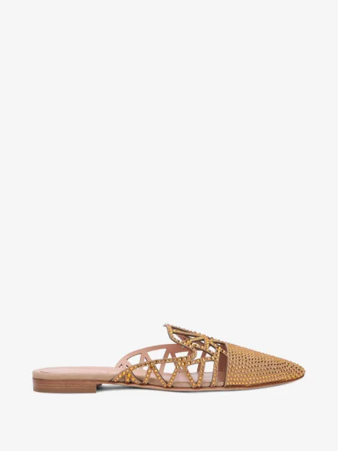 Alberta Ferretti 晶饰镂空穆勒鞋