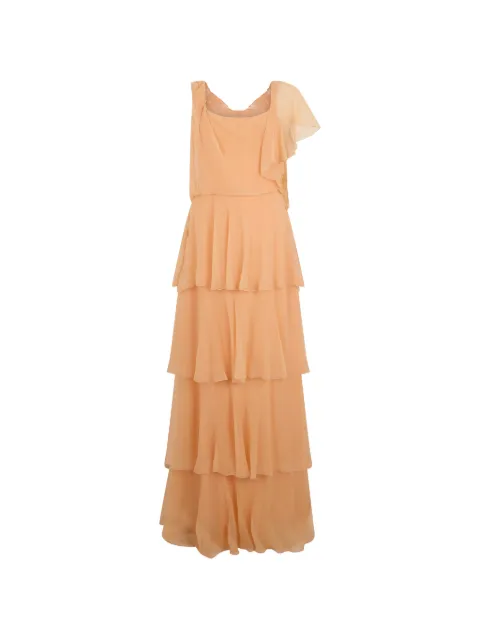 Alberta Ferretti vestido largo con volantes