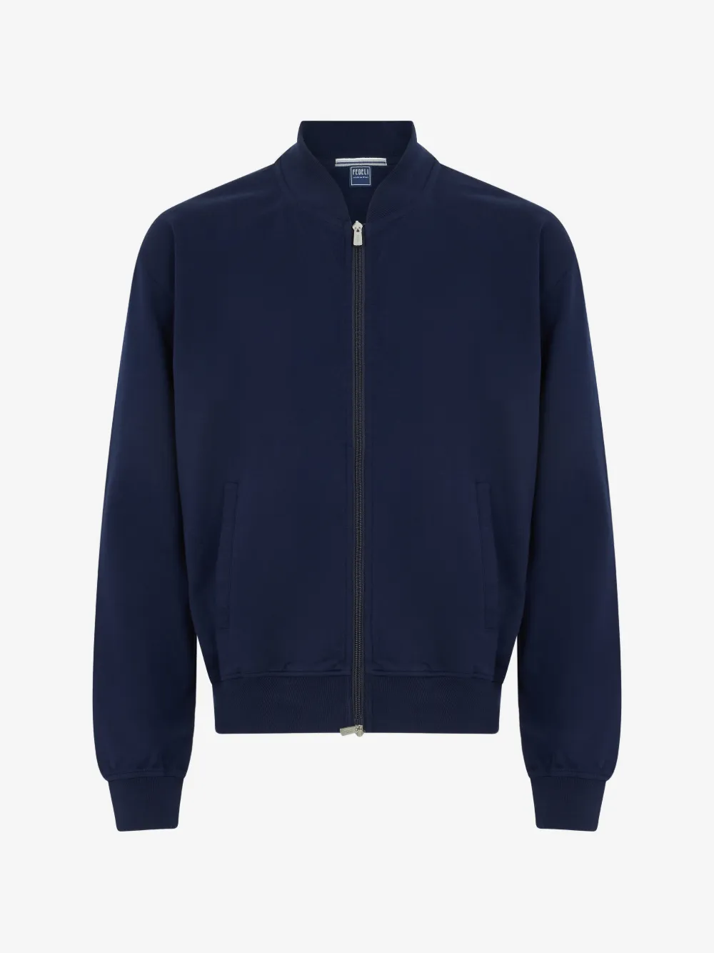 Fedeli zip-up ribbed-trim jacket | Blue | Image 1
