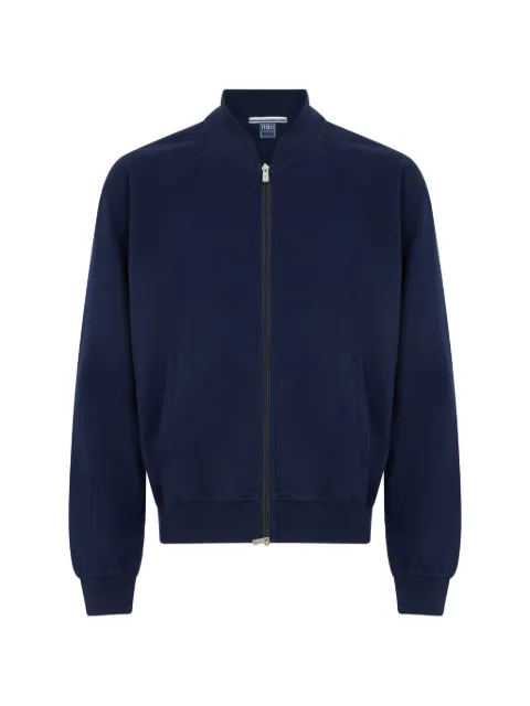Fedeli zip-up ribbed-trim jacket