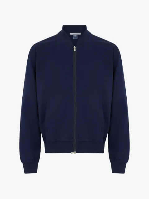 Fedeli zip-up ribbed-trim jacket