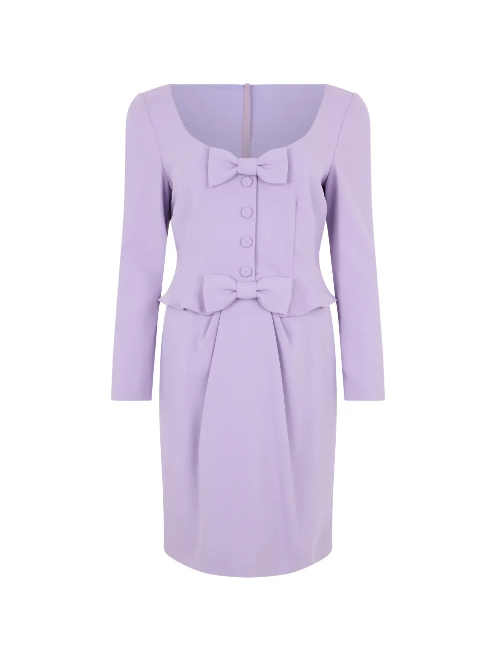 Moschino bow-detail peplum-waist mini dress - Violett
