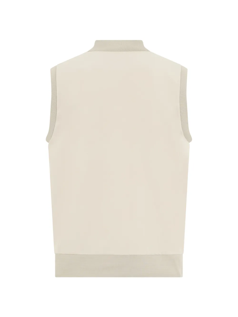 Fedeli Spencer met geribbelde afwerking en rits Beige