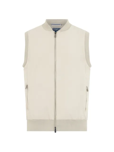 Fedeli zip-up ribbed-trim vest