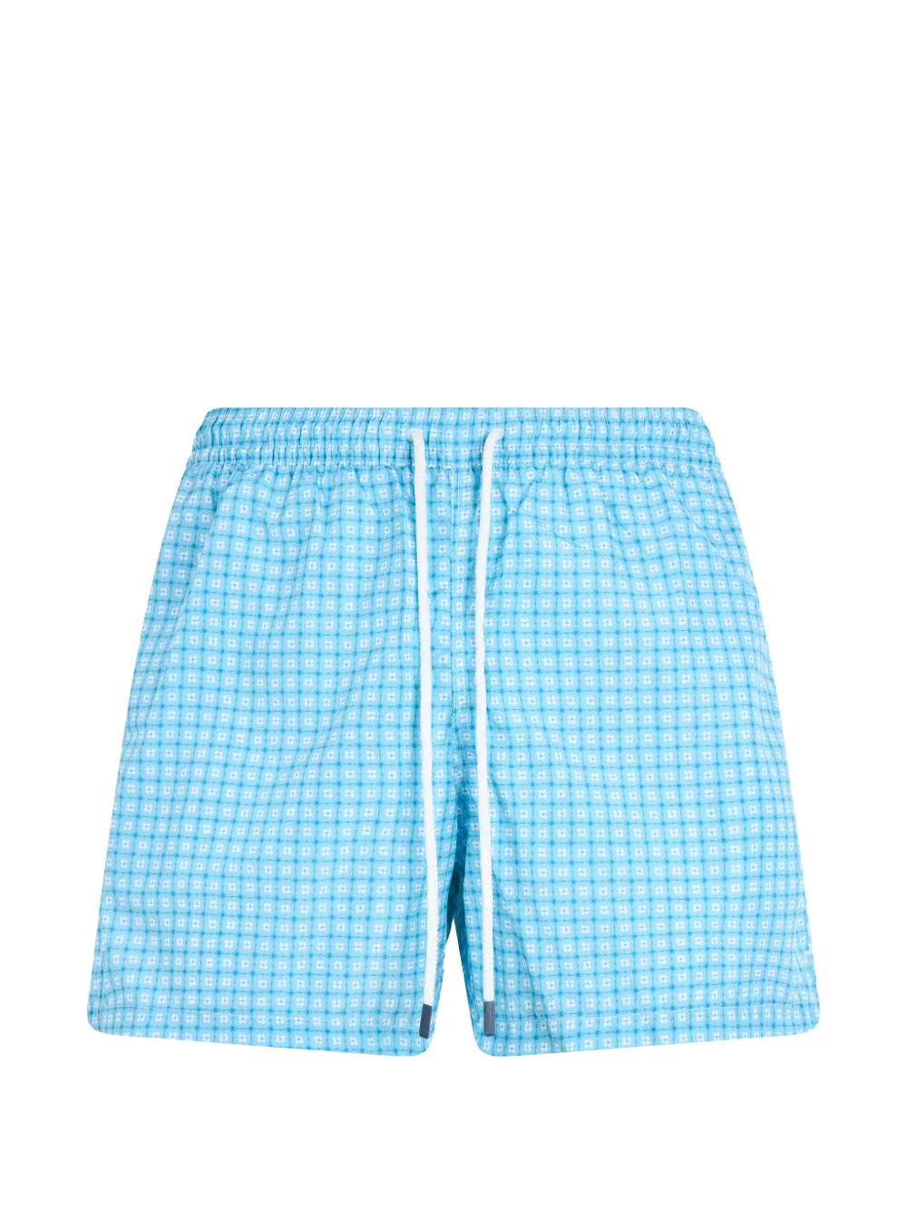 Fedeli check-pattern drawstring swim shorts - Blu