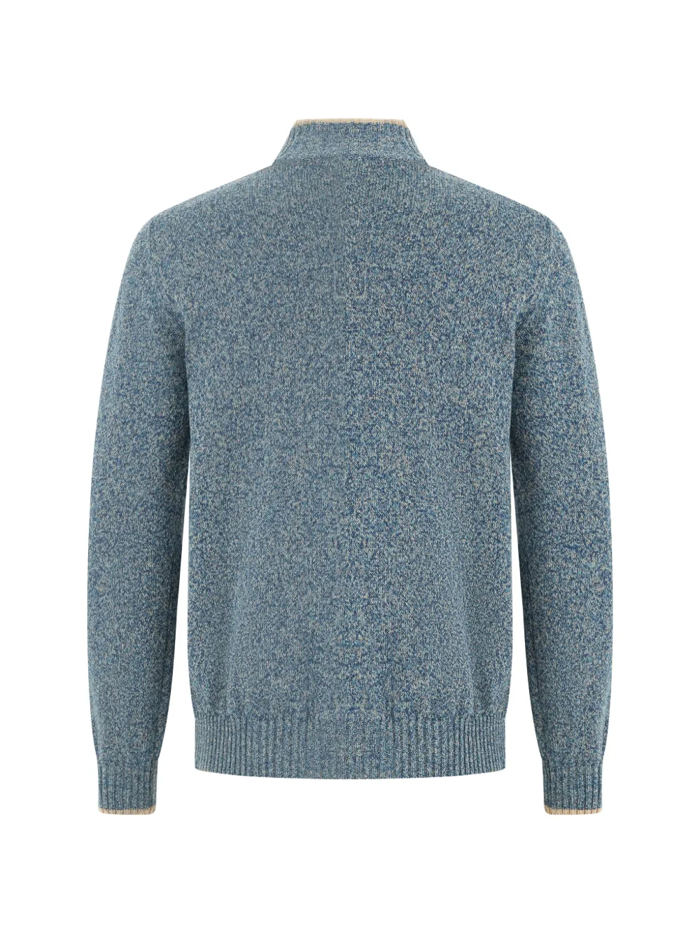 Fedeli Gebreide trui met kwart rits Blauw
