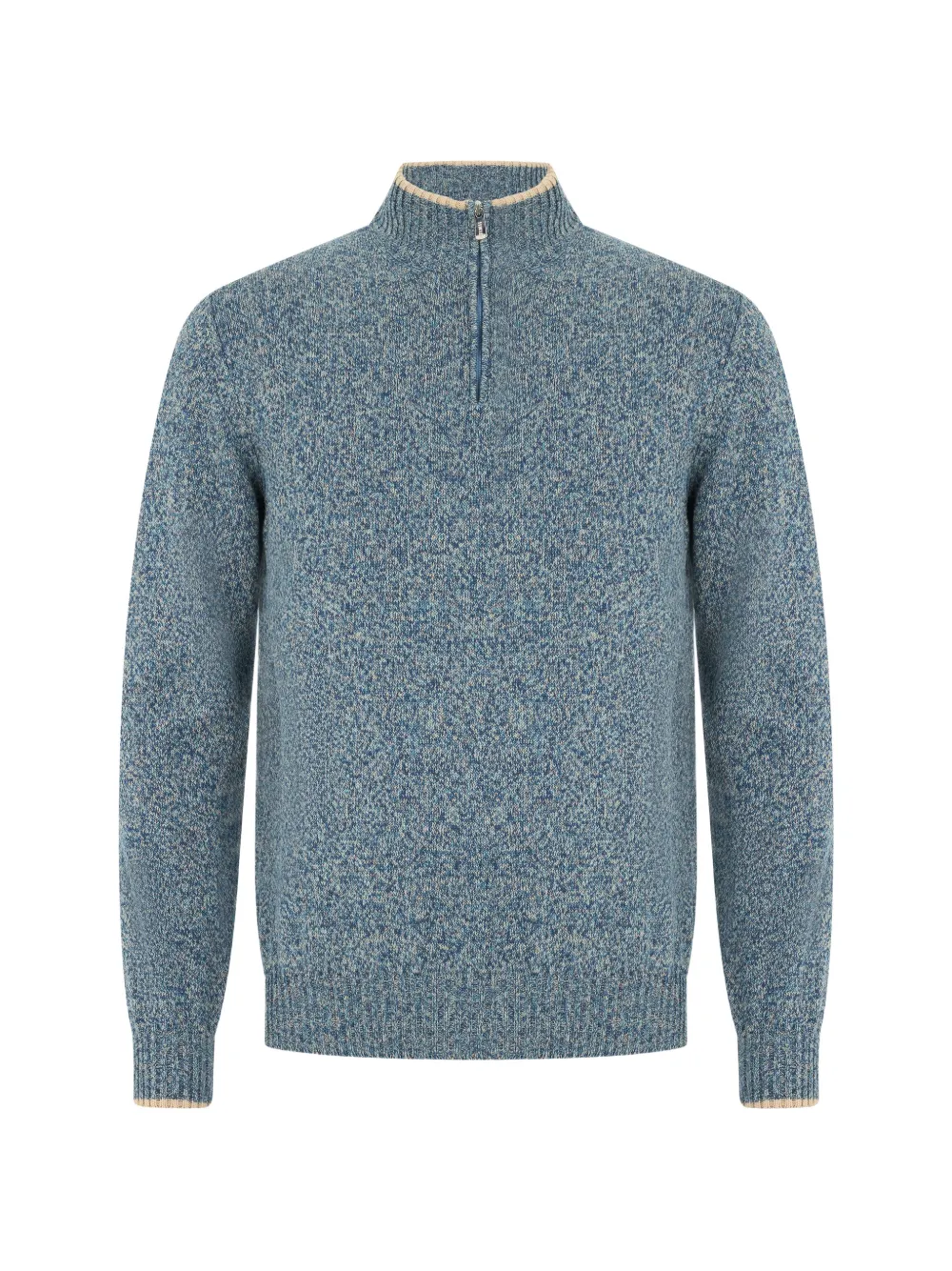 Fedeli quarter-zip knitted sweater - Blau