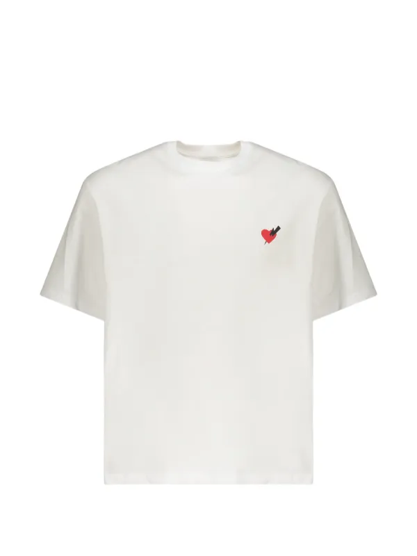 Neil Barrett logo-print Cotton T-shirt | White | FARFETCH JO