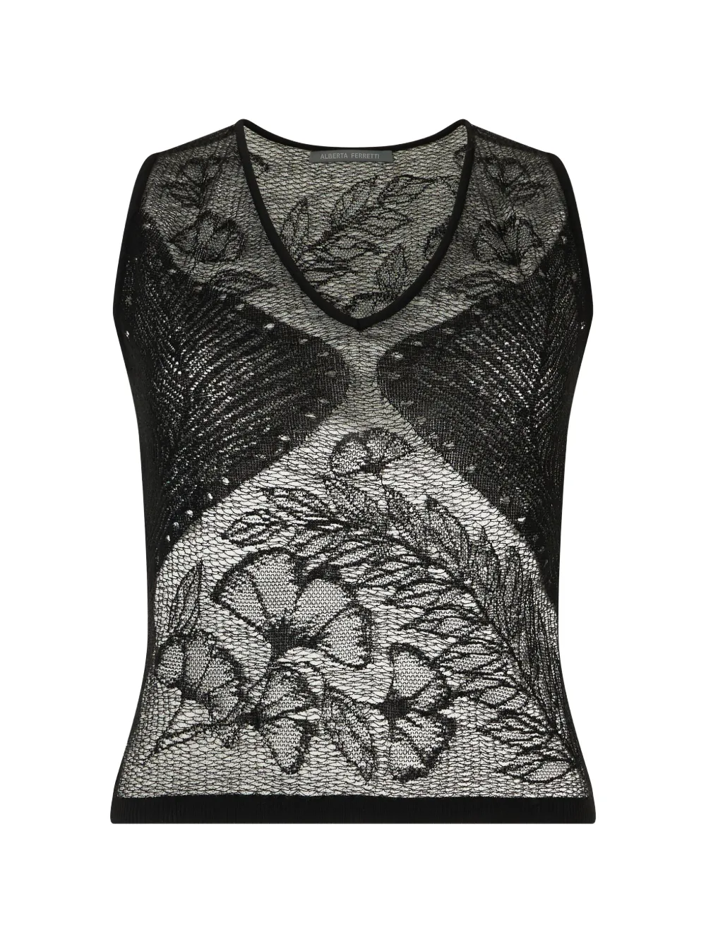 Alberta Ferretti V-neck top - Nero
