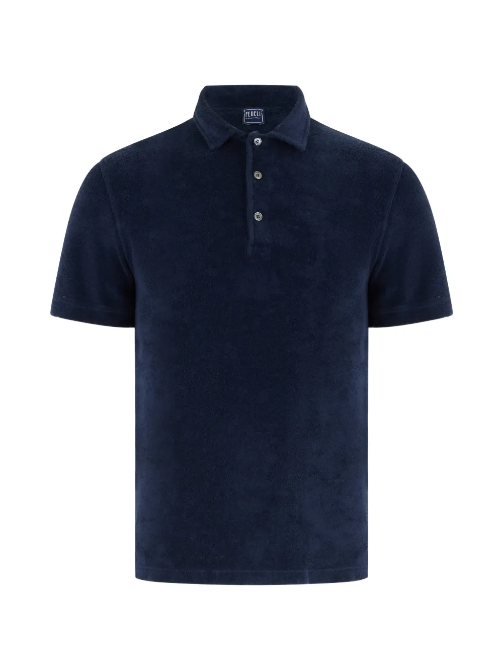 Fedeli short-sleeve terry-cloth polo shirt - Blu