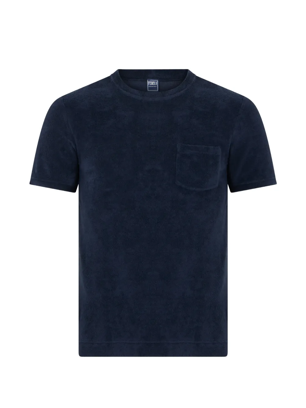 Fedeli chest-pocket cotton T-shirt - Blu