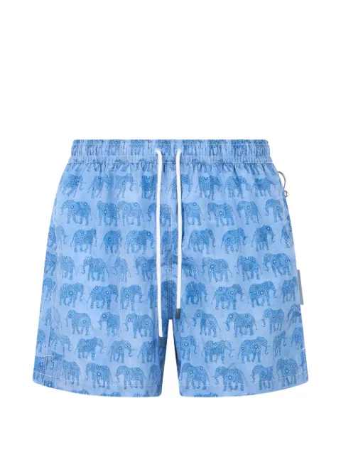 Fedeli elephant-print drawstring swim shorts
