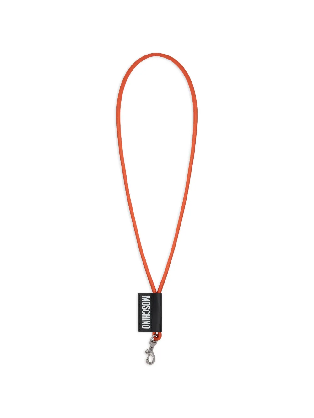 Moschino logo-print lobster-claw-fastening lanyard - Orange