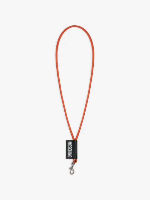 Moschino logo-print lobster-claw-fastening lanyard