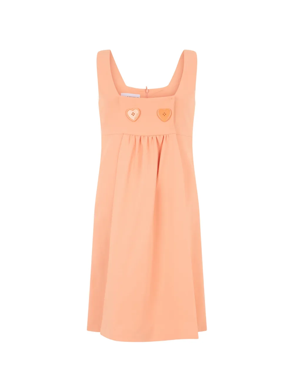 Moschino heart-button sleeveless mini dress - Arancione