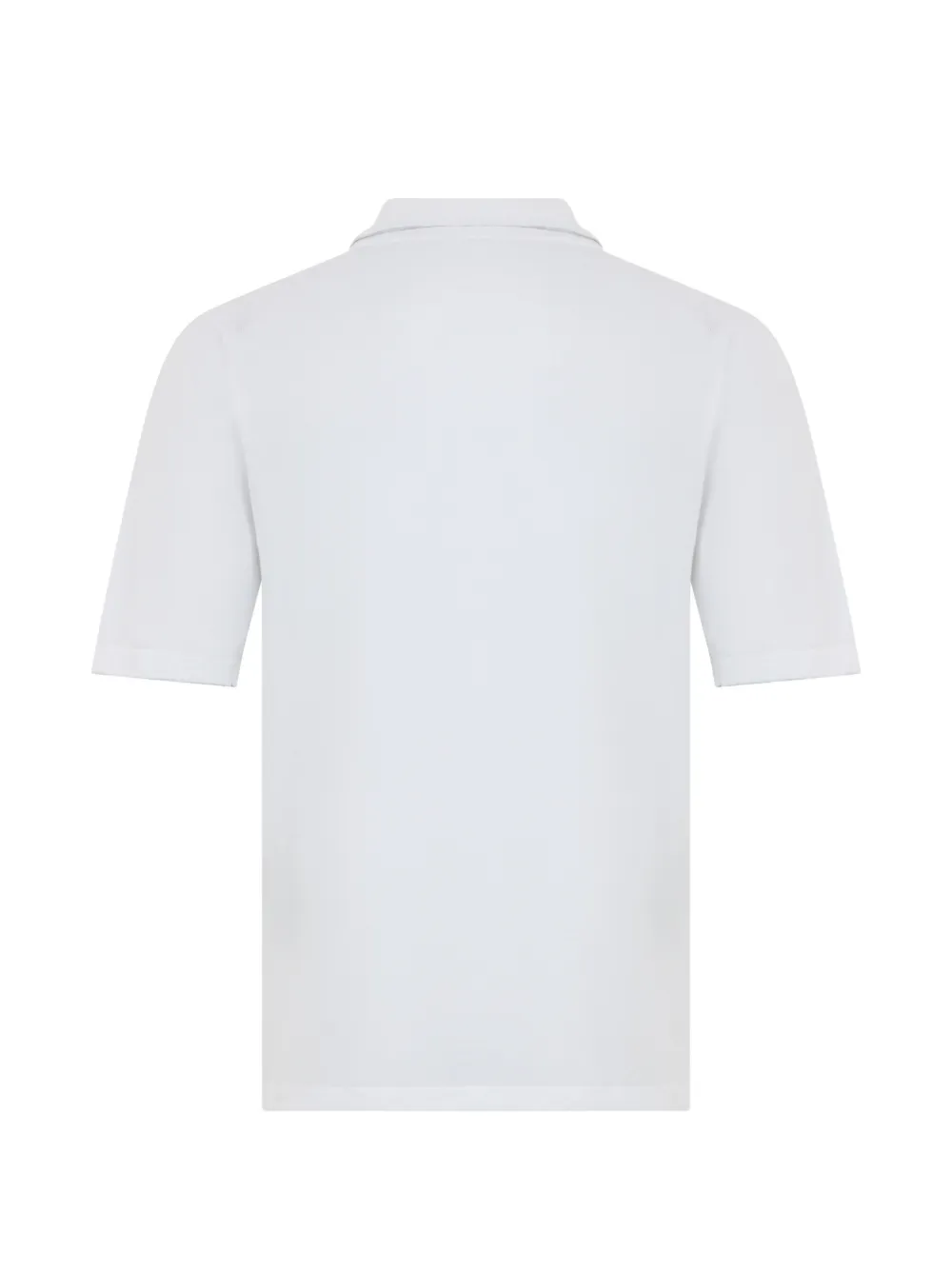 Fedeli Katoenen T-shirt met polokraag Wit