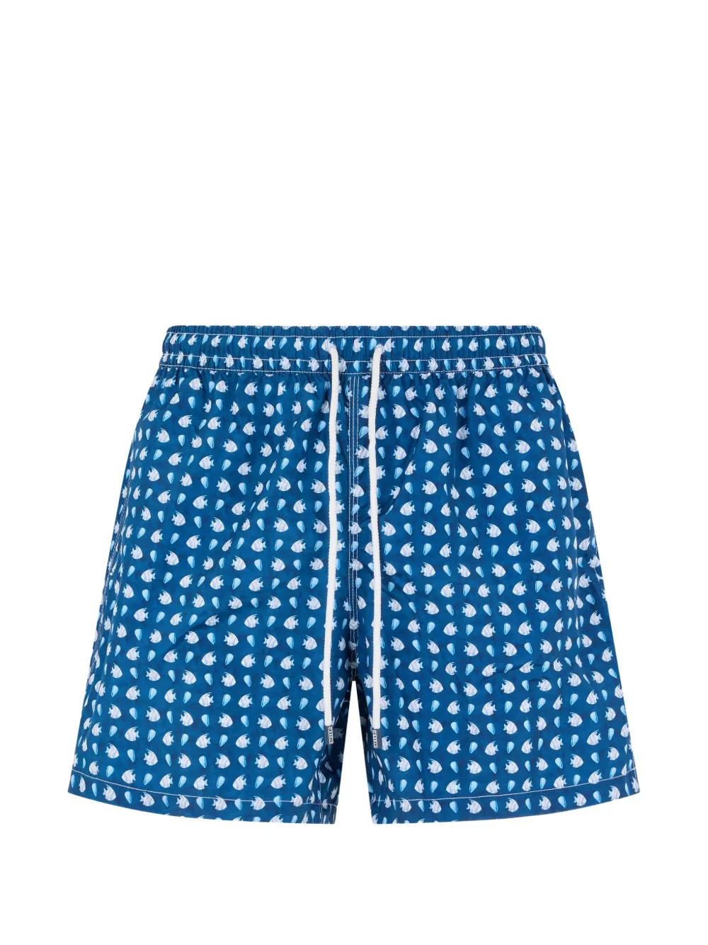 Fedeli marine-print drawstring swim shorts - Blau