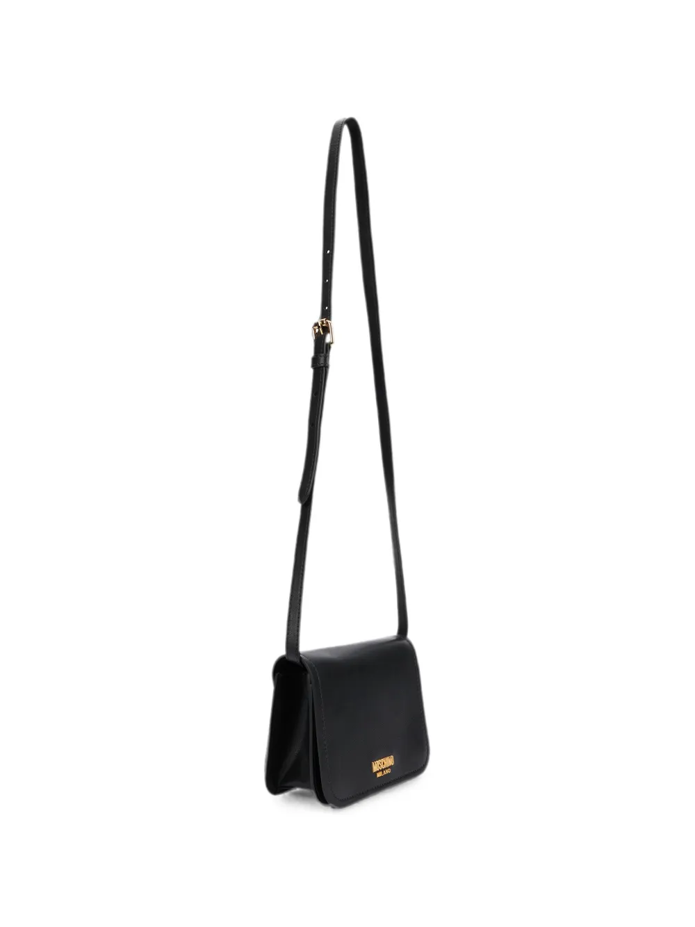 Moschino Leren schoudertas Zwart
