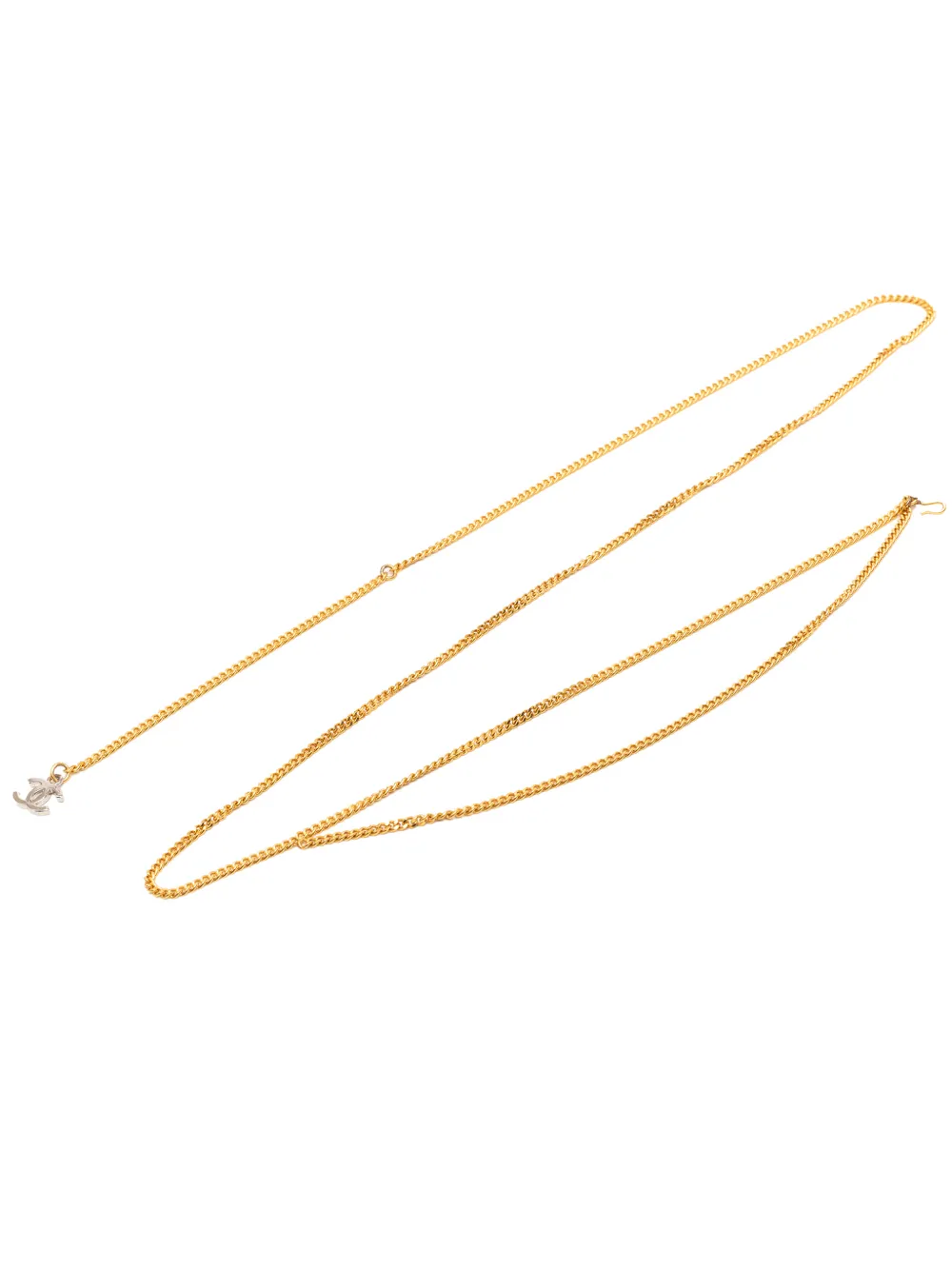 CHANEL Pre-Owned 1997 CC Brass Gold Plated Chain belt - Oro