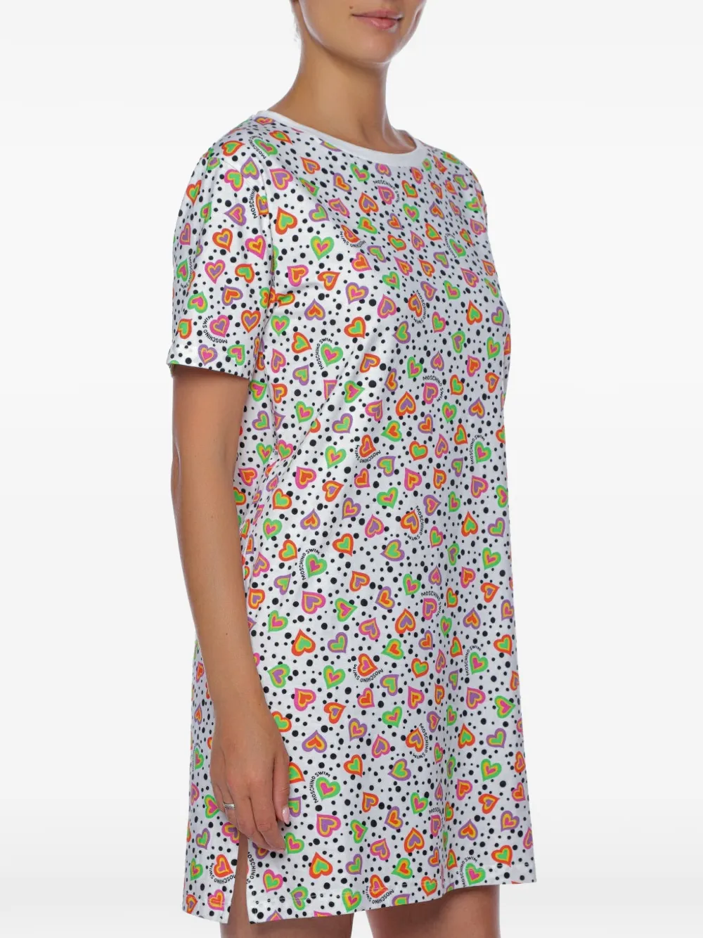 Moschino T-shirt met hartprint Wit