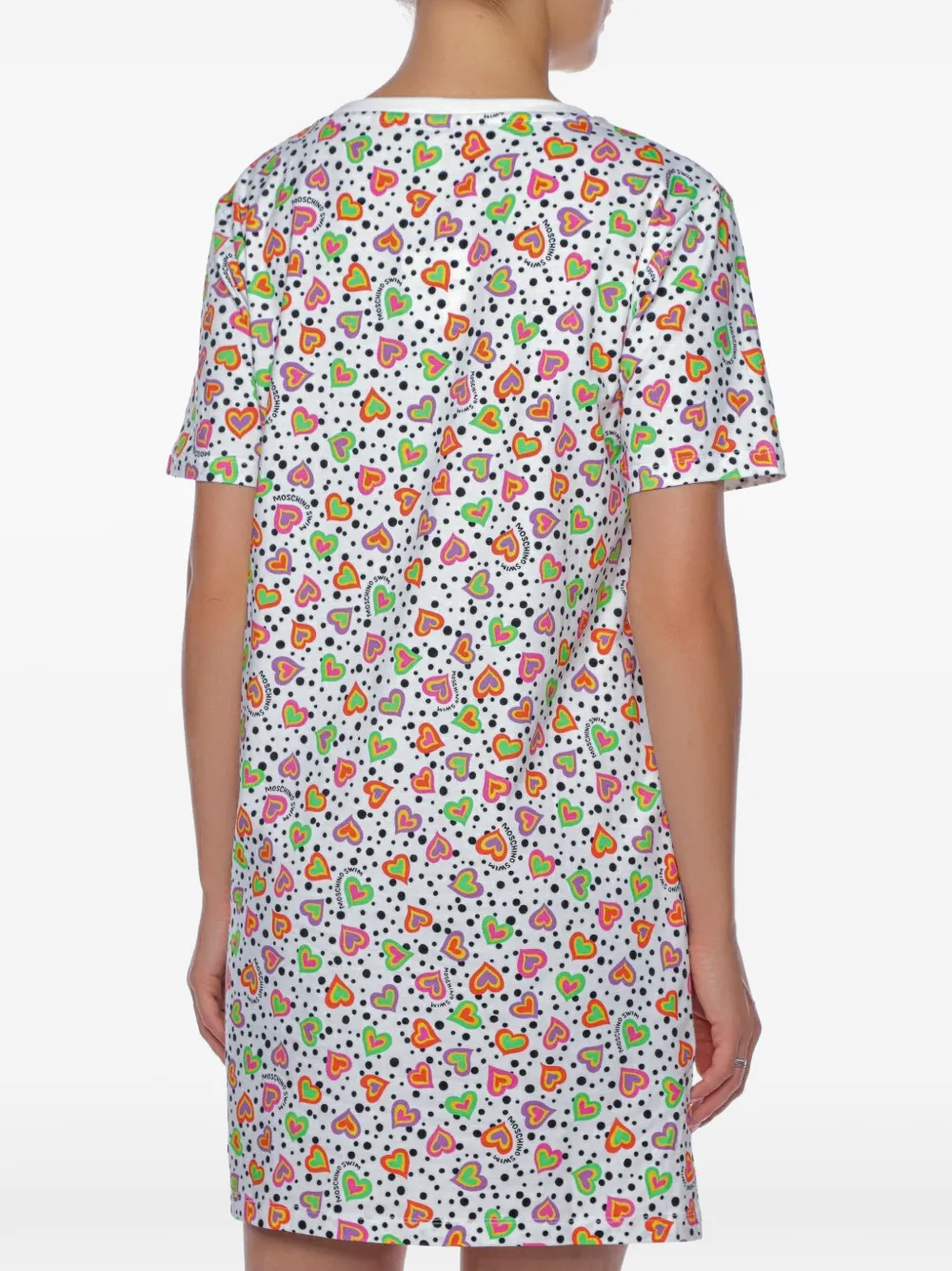 Moschino T-shirt met hartprint Wit